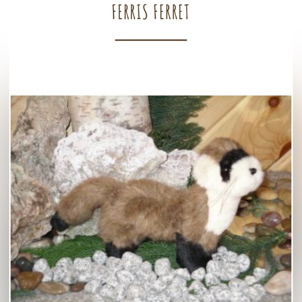 Ferris the Ferret stuffed toy from The Bearington Collection, NWOT